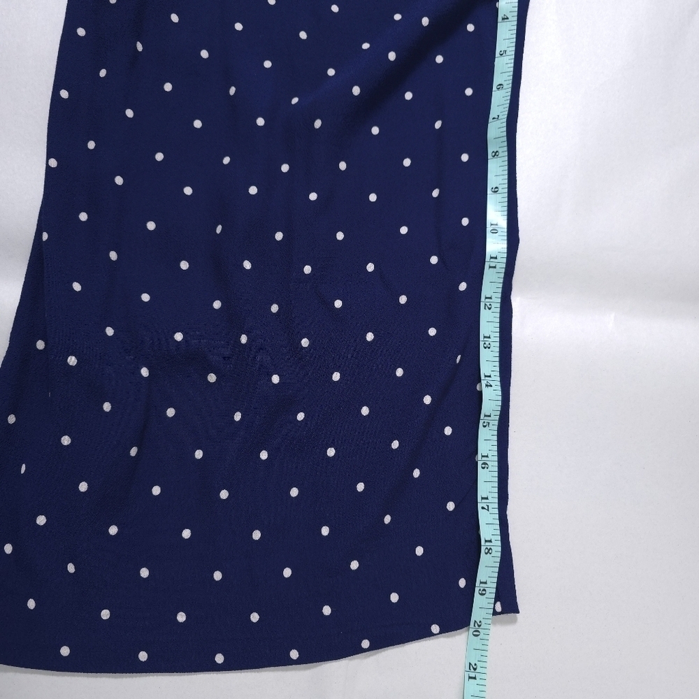 Madewell Pintuck Cami Wide Leg Jumpsuit in Polka Dot Navy Blue Size 4P - Picture 11 of 11